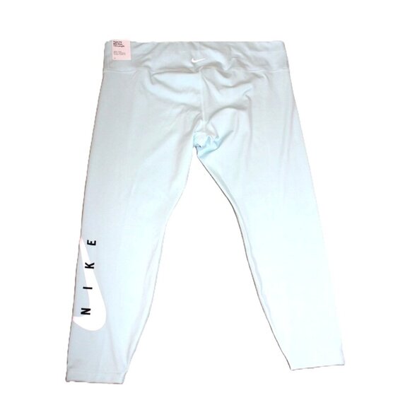 nwt NIKE 7/8 Dri-FIT Capri Leggings Tight-Fit Mid-Rise Glacier-Blue Size 2X - Picture 3 of 9